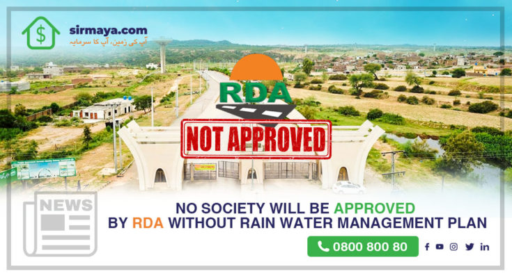 No Society Will Be Approved by RDA Without Rain Water Management Plan