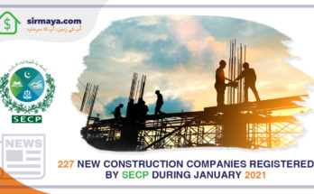 227 new construction companies registered by SECP during January 2021