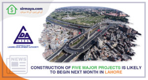 Construction of five significant projects is likely to begin next month in Lahore.