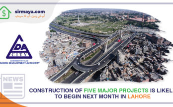 Construction of five significant projects is likely to begin next month in Lahore.